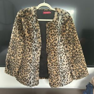 N:Philanthropy faux fur leopard jacket